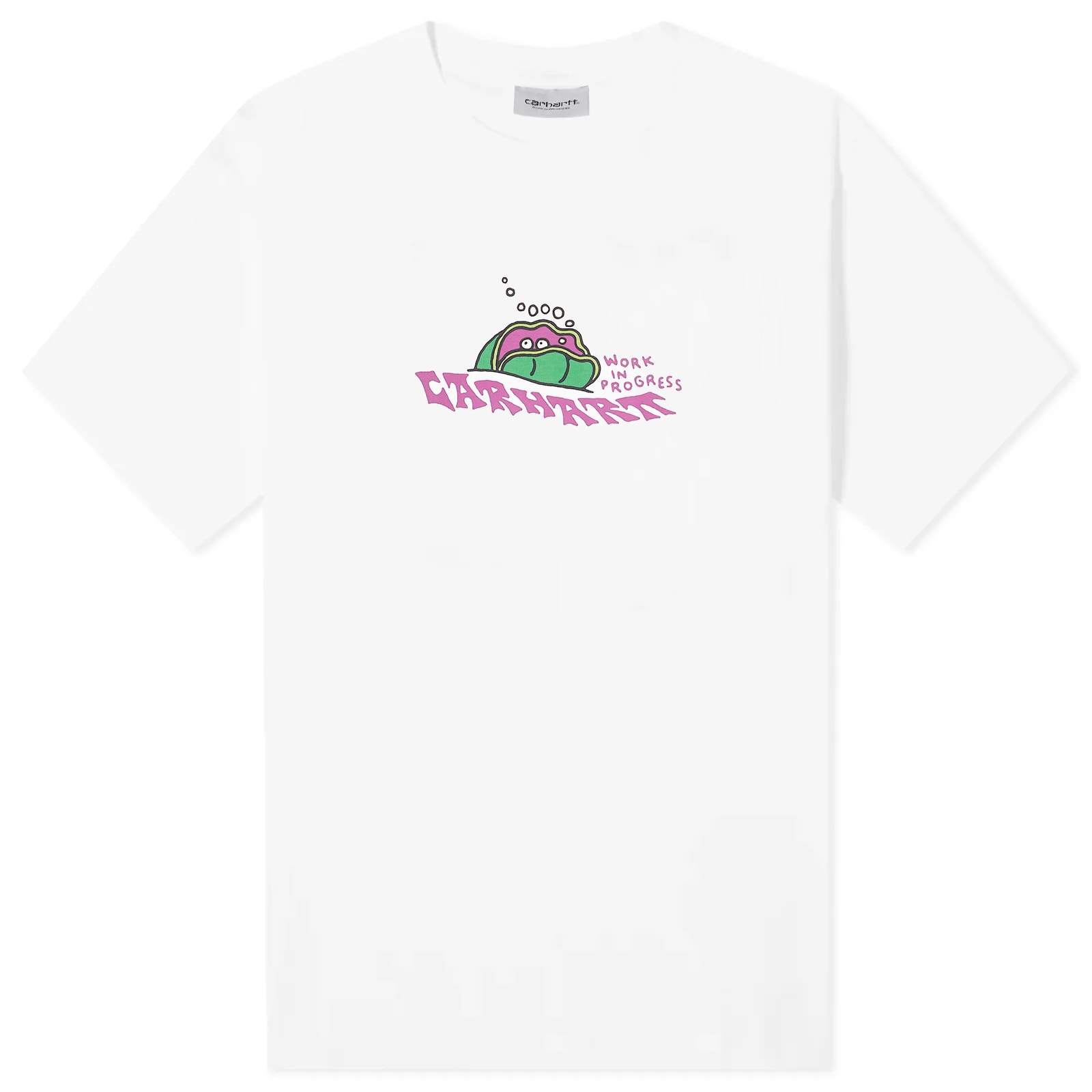 【関税込み】Carhartt Work In Progress ホワイト Clam Tシャツ Carhartt Work In Progress: White Clam T-Shirt | SSENSE