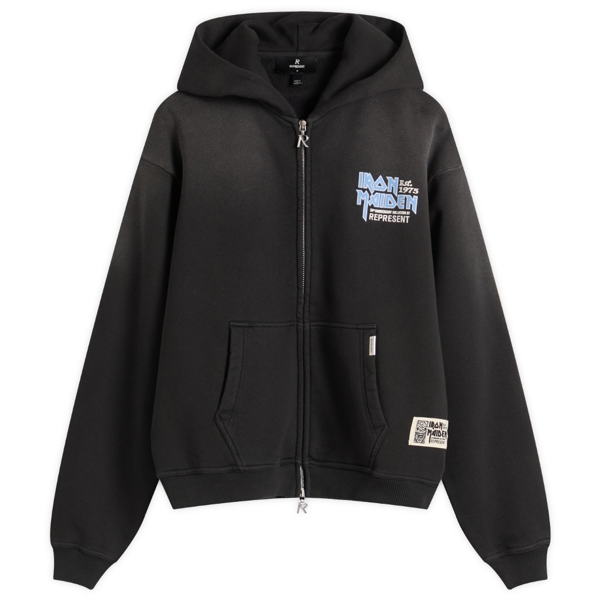 パーカー・フーディ REPRESENT \"IRON MAIDEN ANNIVERSARY\" HOODIE Represent x Iron Maiden Anniversary zip-up Hoodie | Black