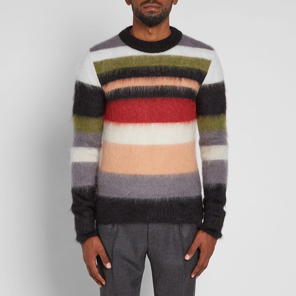 Saint Laurent Mohair Stripe Crew Knit Multicolour END. (UK)
