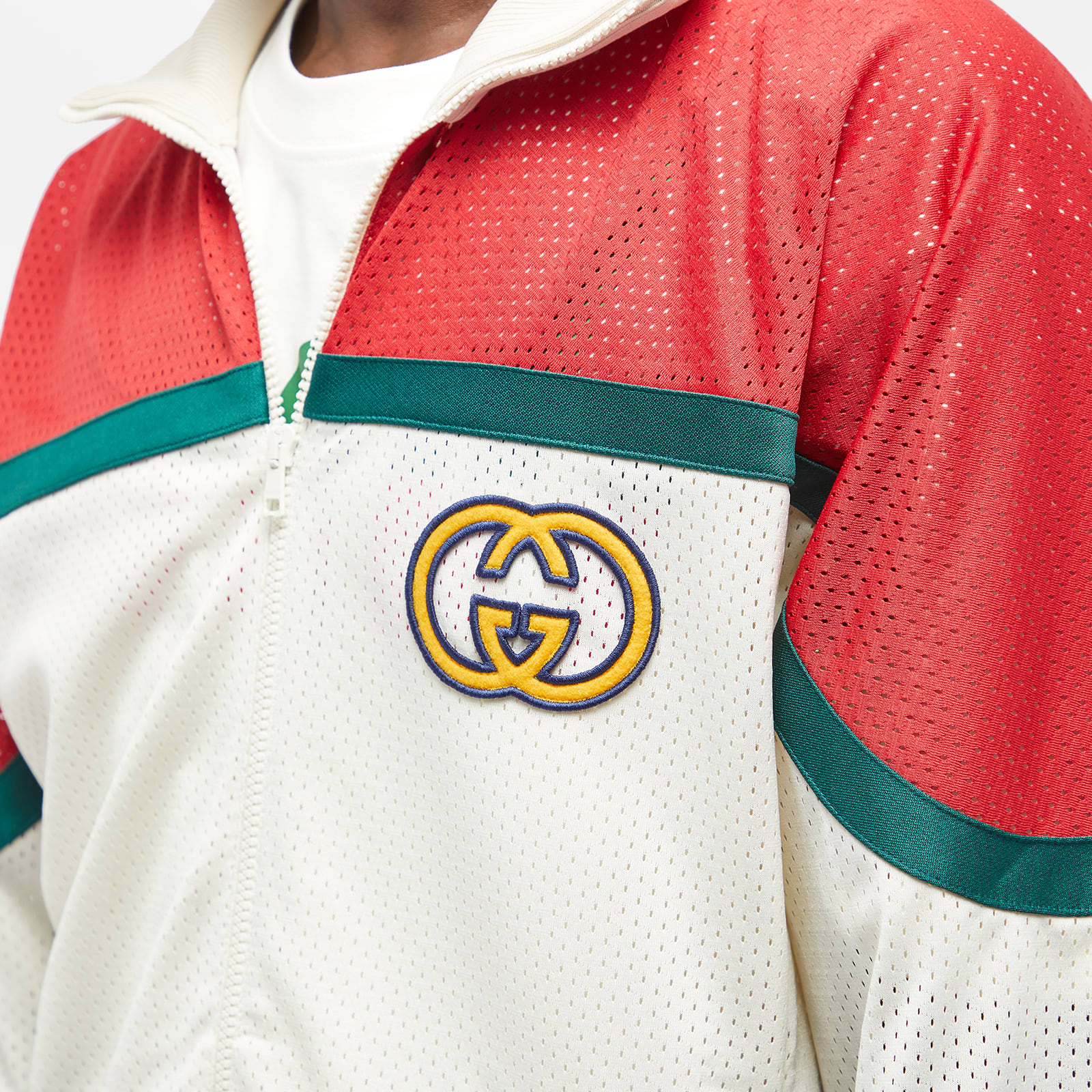 Gucci Men's Interlock GG Track Jacket Ivory | 737369-XJFFK-9212