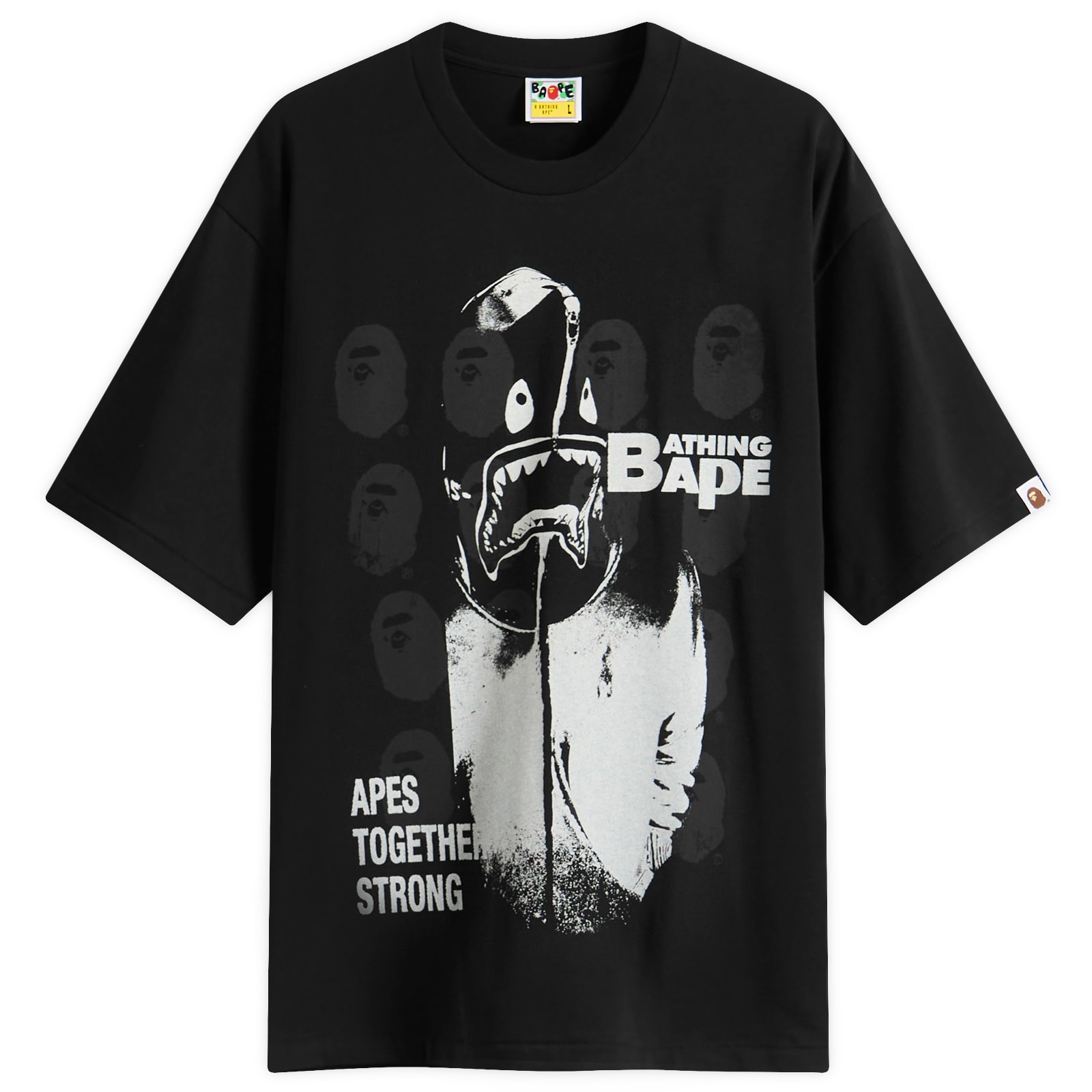 A BATHING APE｜ (Garment Dye Spray Print Tee (001CSL3013 A BATHING APE GARMENT DYE SPRAY PRINT COLLEGE RELAXED FIT