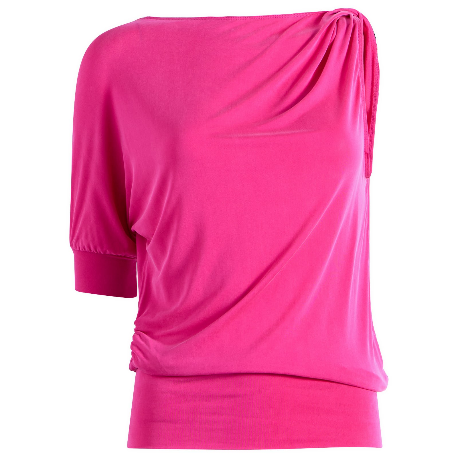 Peachy Den Women's Kylie Bubble Top in Hot Pink, Size X-Small 