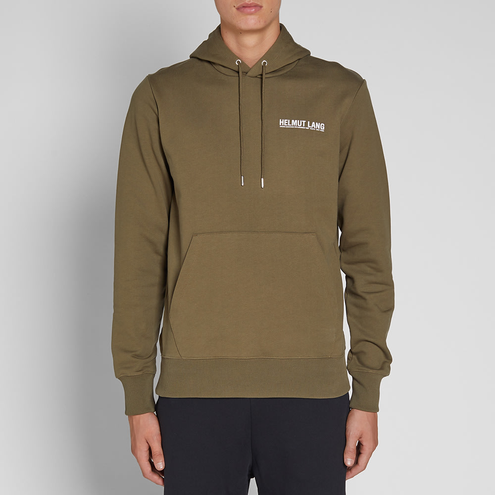 Helmut Lang Logo Popover Hoody Military | END.