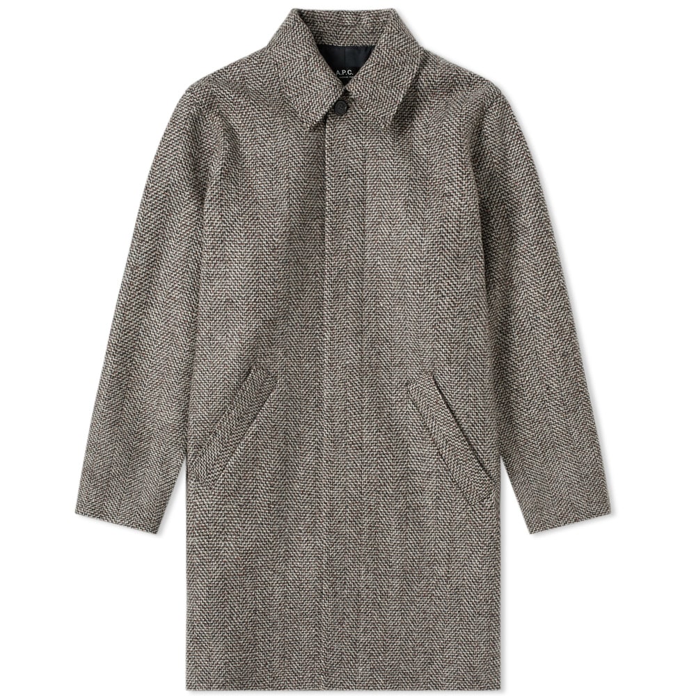 A.P.C. Pete Car Coat Anthracite | END.