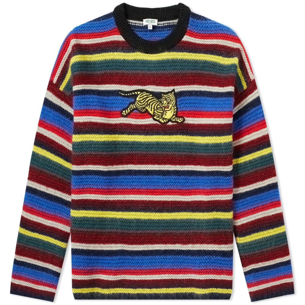 Kenzo Stripe Tiger Crew Knit Multi | END. (US)