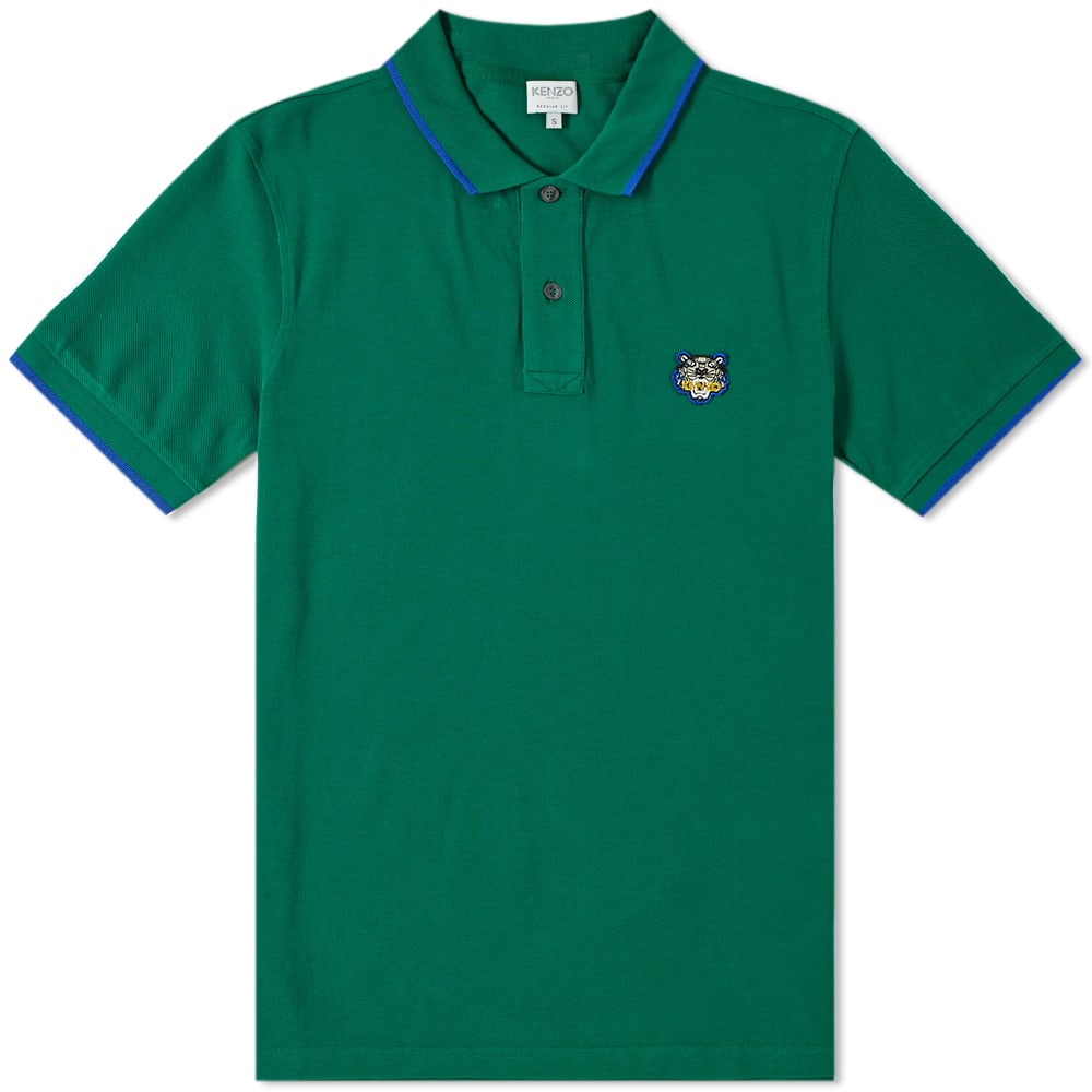 Kenzo Tiger Polo Green Blue END