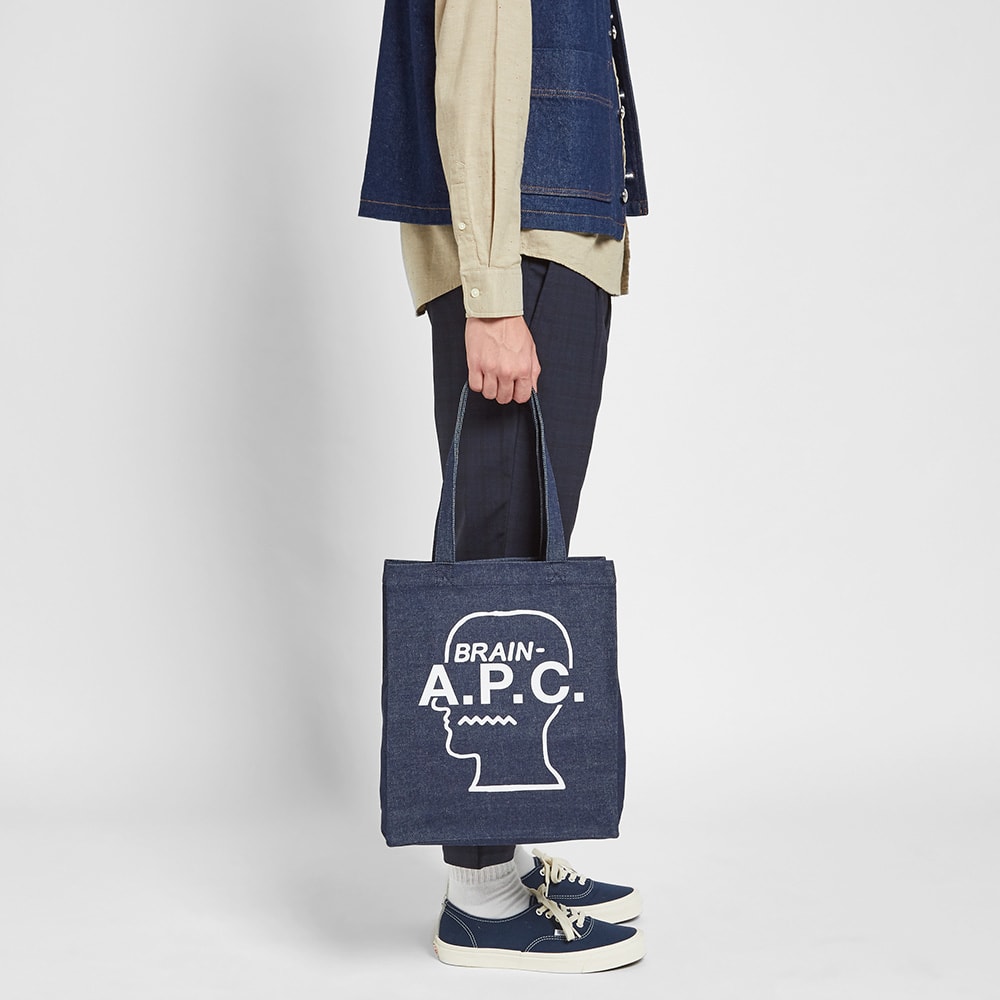 A.P.C. x Brain Dead Denim Tote Bag White | END.