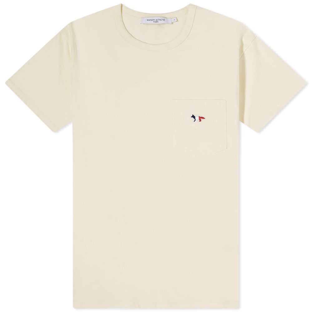 Maison Kitsuné Tricolor Fox Patch Classic Pocket T-Shirt