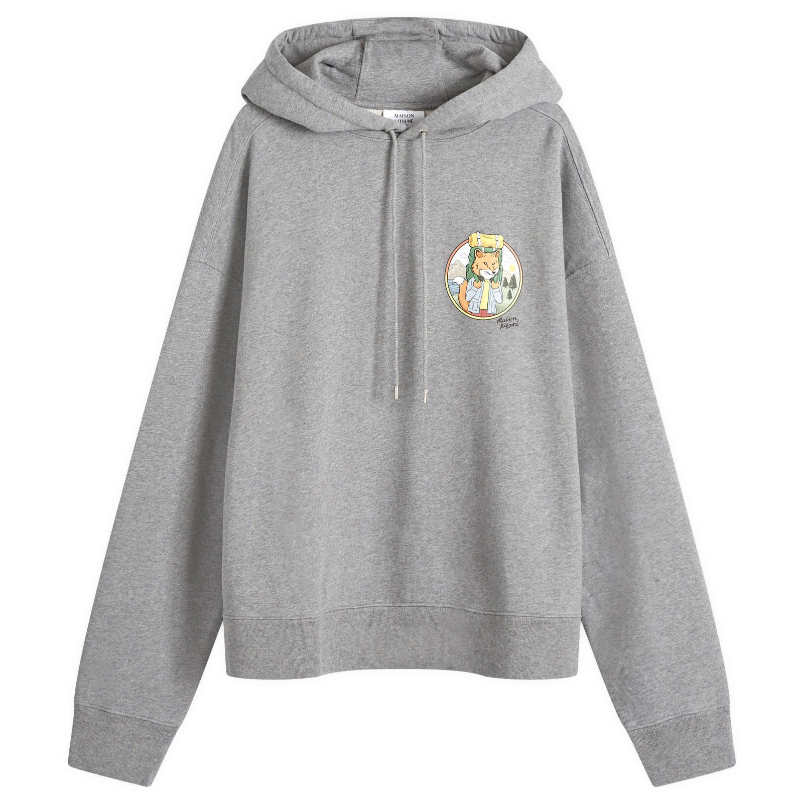 MAISON KITSUNE｜HOOD/ZIP-UP (RAMBLING FOX OVERSIZE HOODI Maison Kitsuné Rambling Fox Oversized Hoodie | Grey | FARFETCH