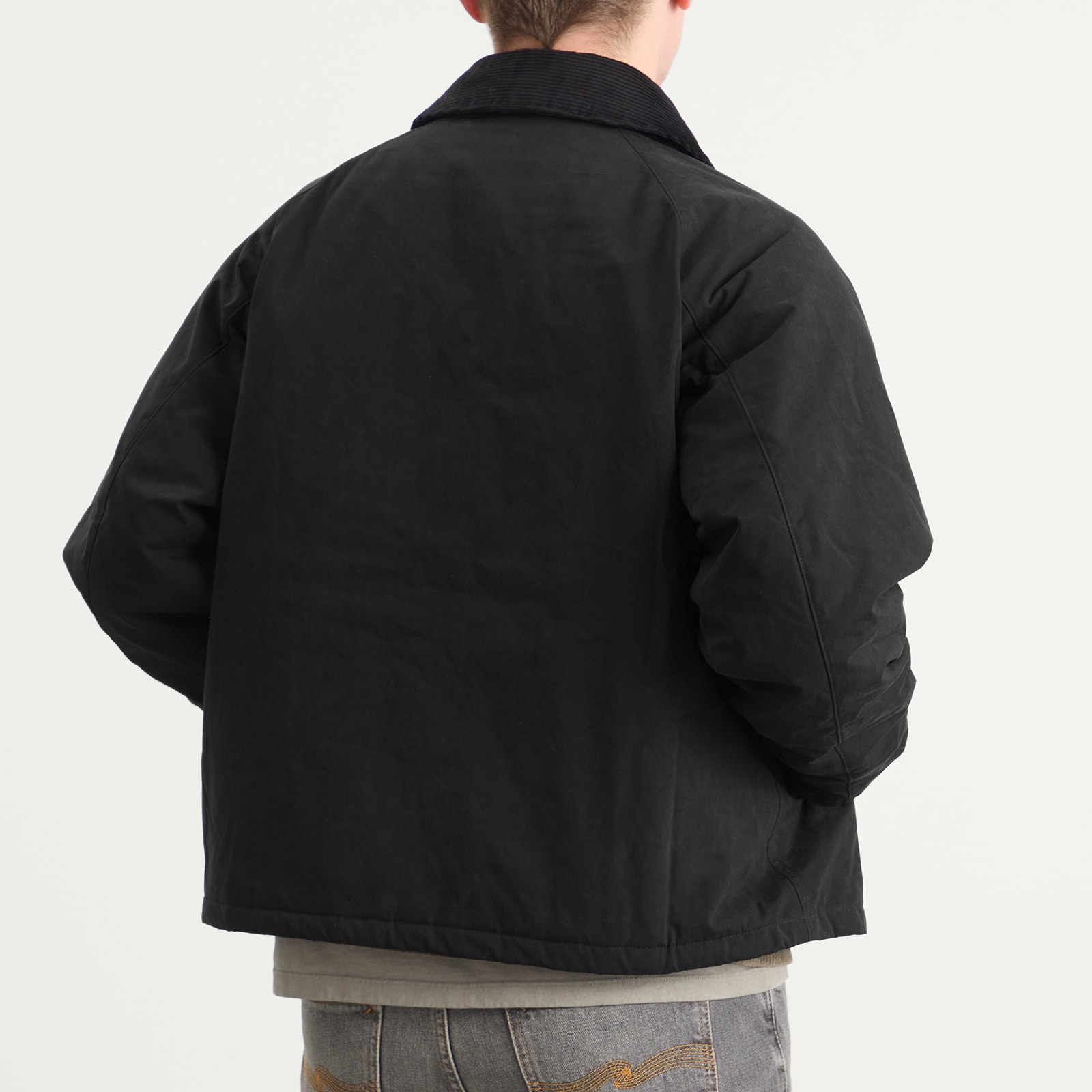 Barbour Men's Padded Transport Jacket Black - Curated Menswear