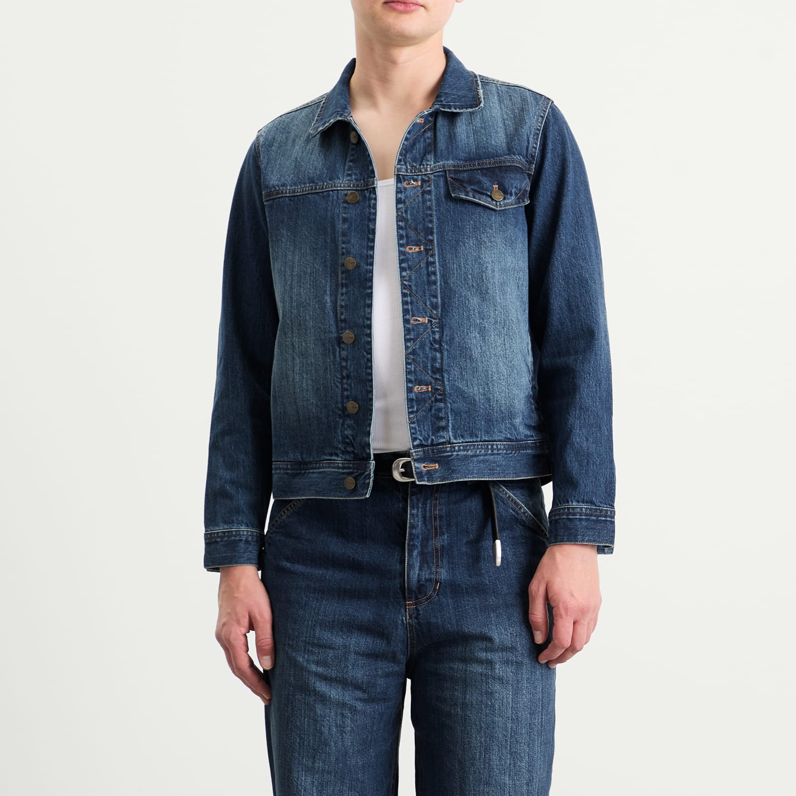 Carter Young Men's Arch Denim Jacket Sawyer Wash - Curated Menswear