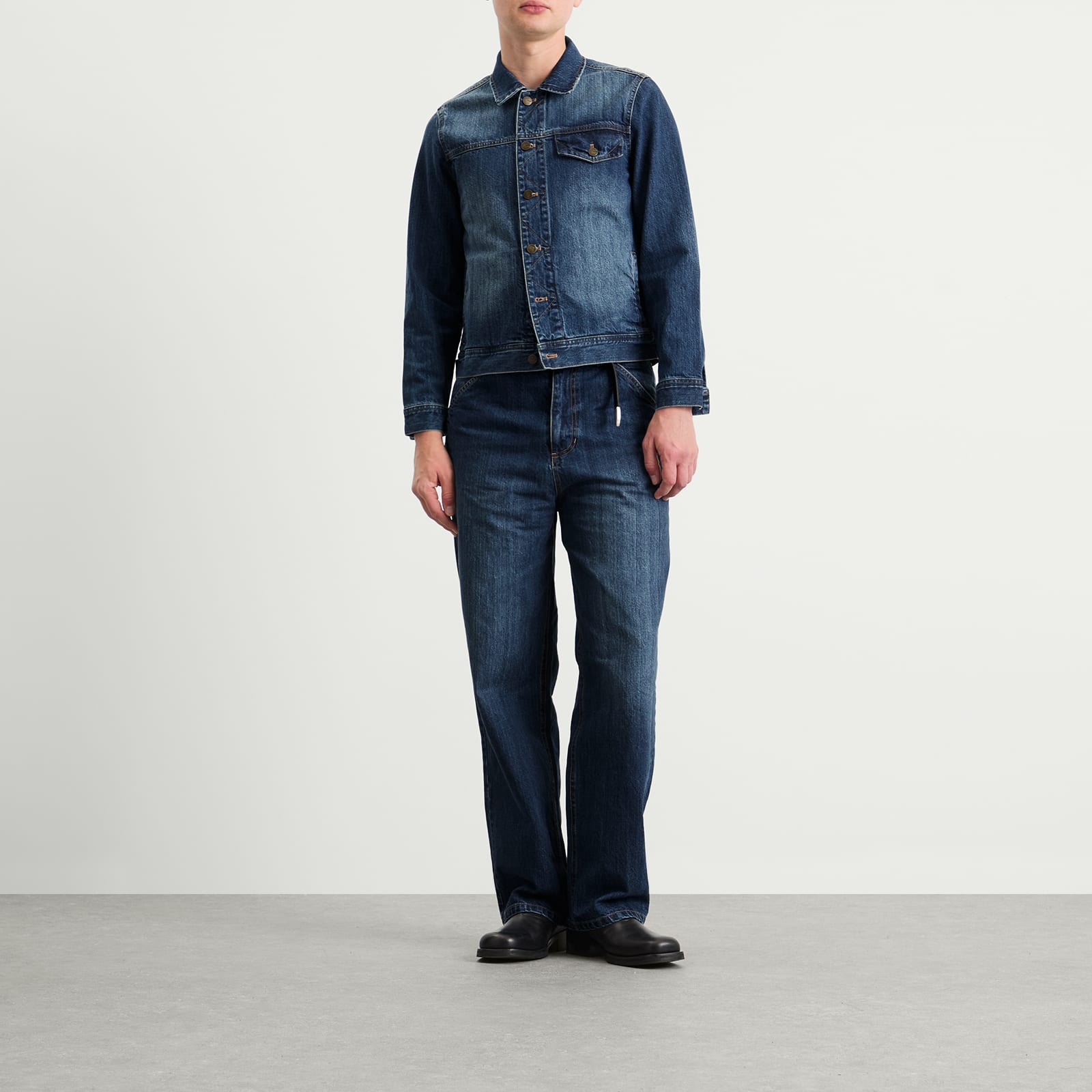 Carter Young Men's Arch Denim Jacket Sawyer Wash - Curated Menswear