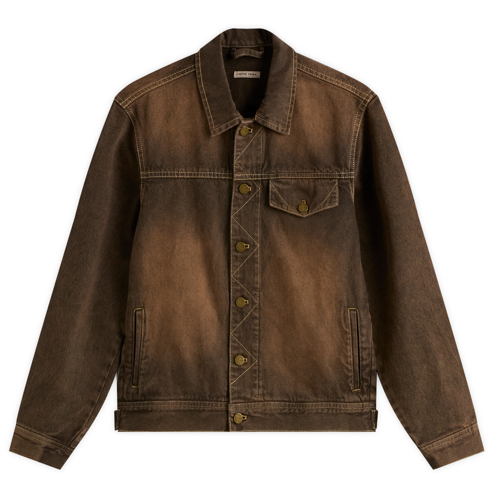 Carter Young Men's Arch Denim Jacket Sawyer Wash - Curated Menswear