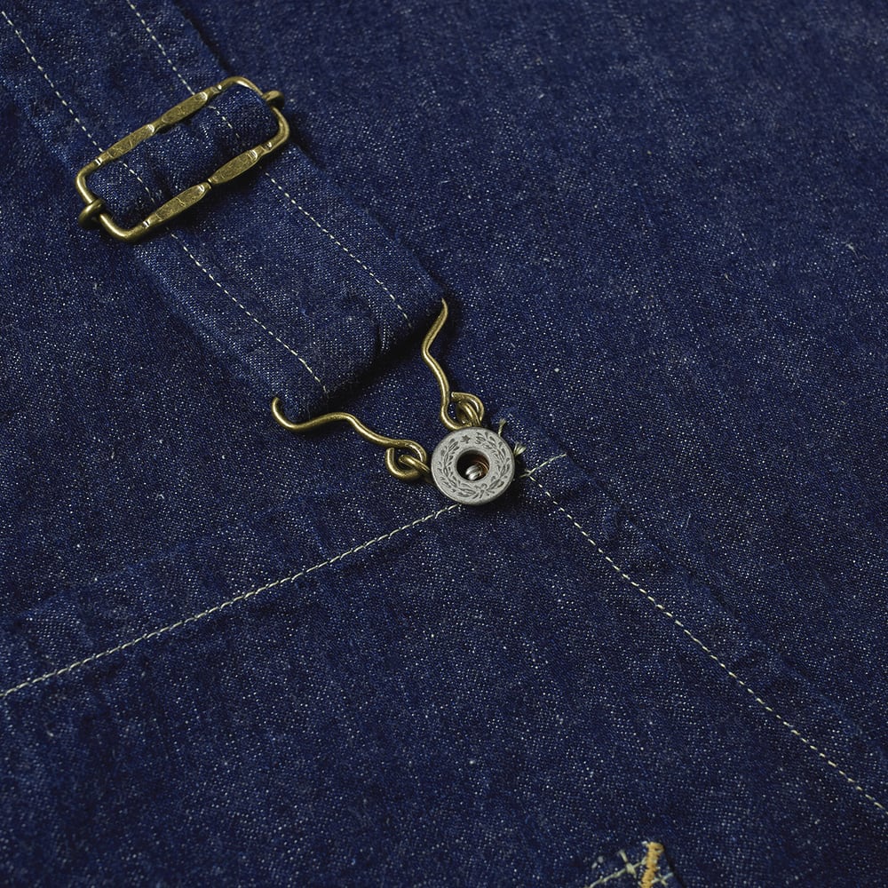 blue and gold overalls