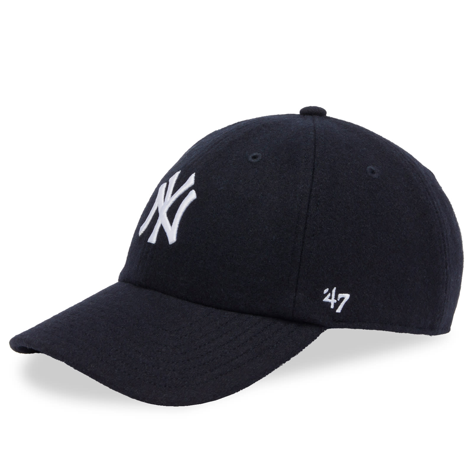Sporty & Rich Yankees Serif Wool Hat Navy White | END. (US)