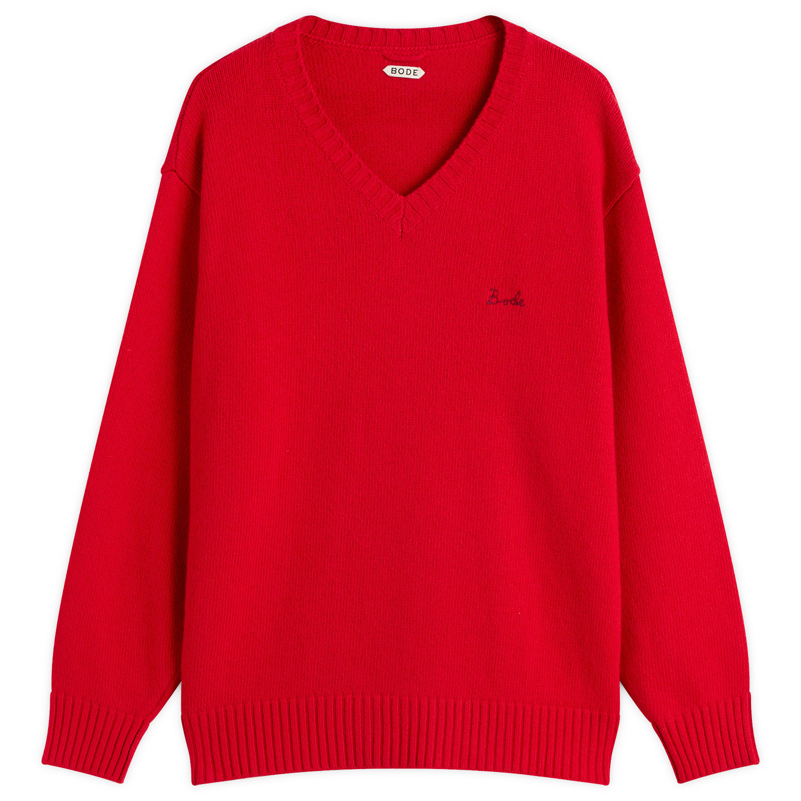 Bode Men’s Currant Sweater Red