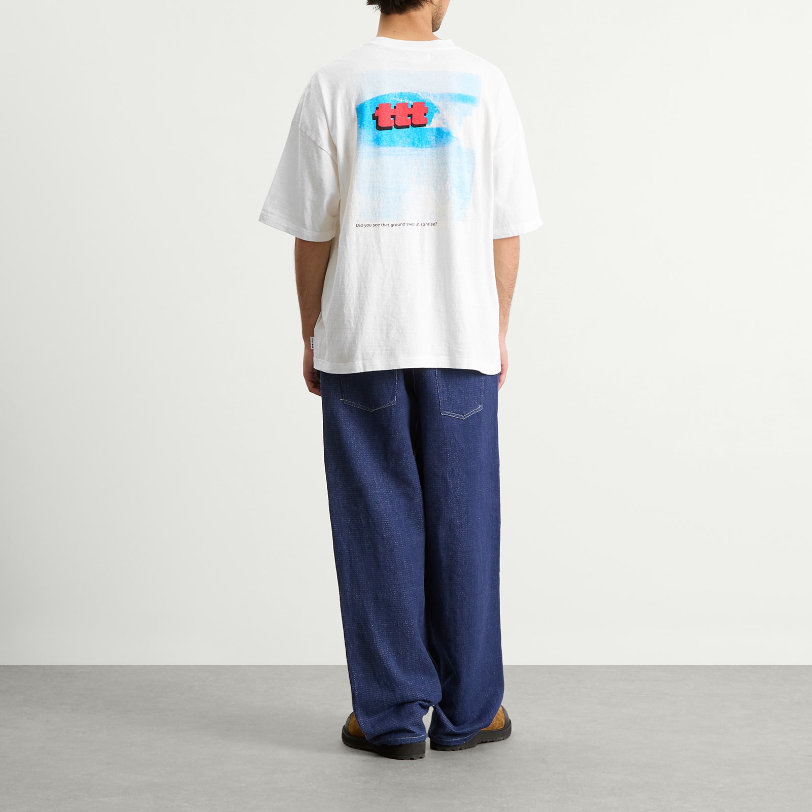 TTT MSW Men's Wave T-Shirt White - Curated Menswear