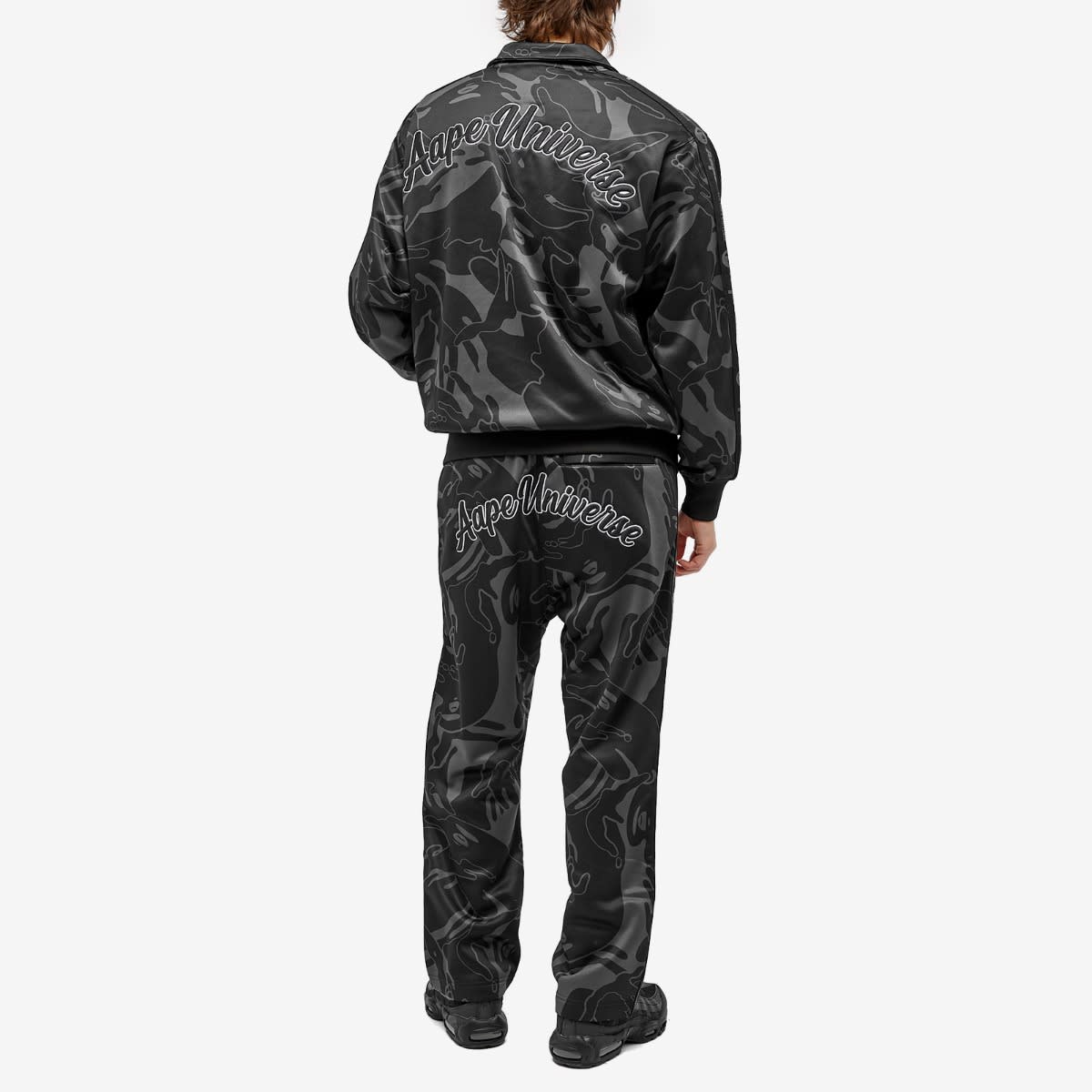 A Bathing Ape AAPE Camo College Track Jacket Black (Multi
