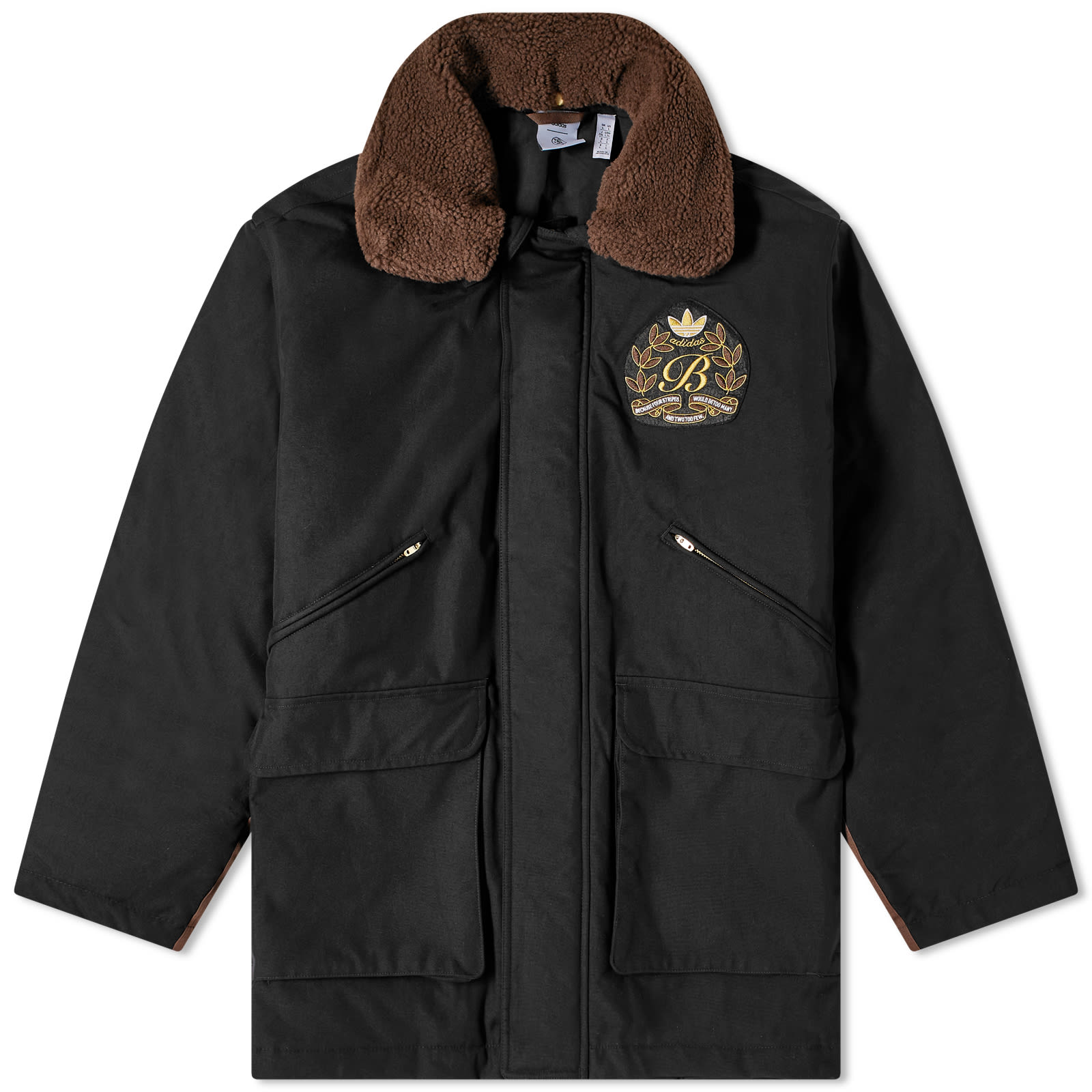 Ｙ's ワイズ KERSEY PIGMENT DYE ANORAK COAT 1 Adidas Men's x Blondey Chore Jacket Black/Brown | IK9614 | FOOTY.COM