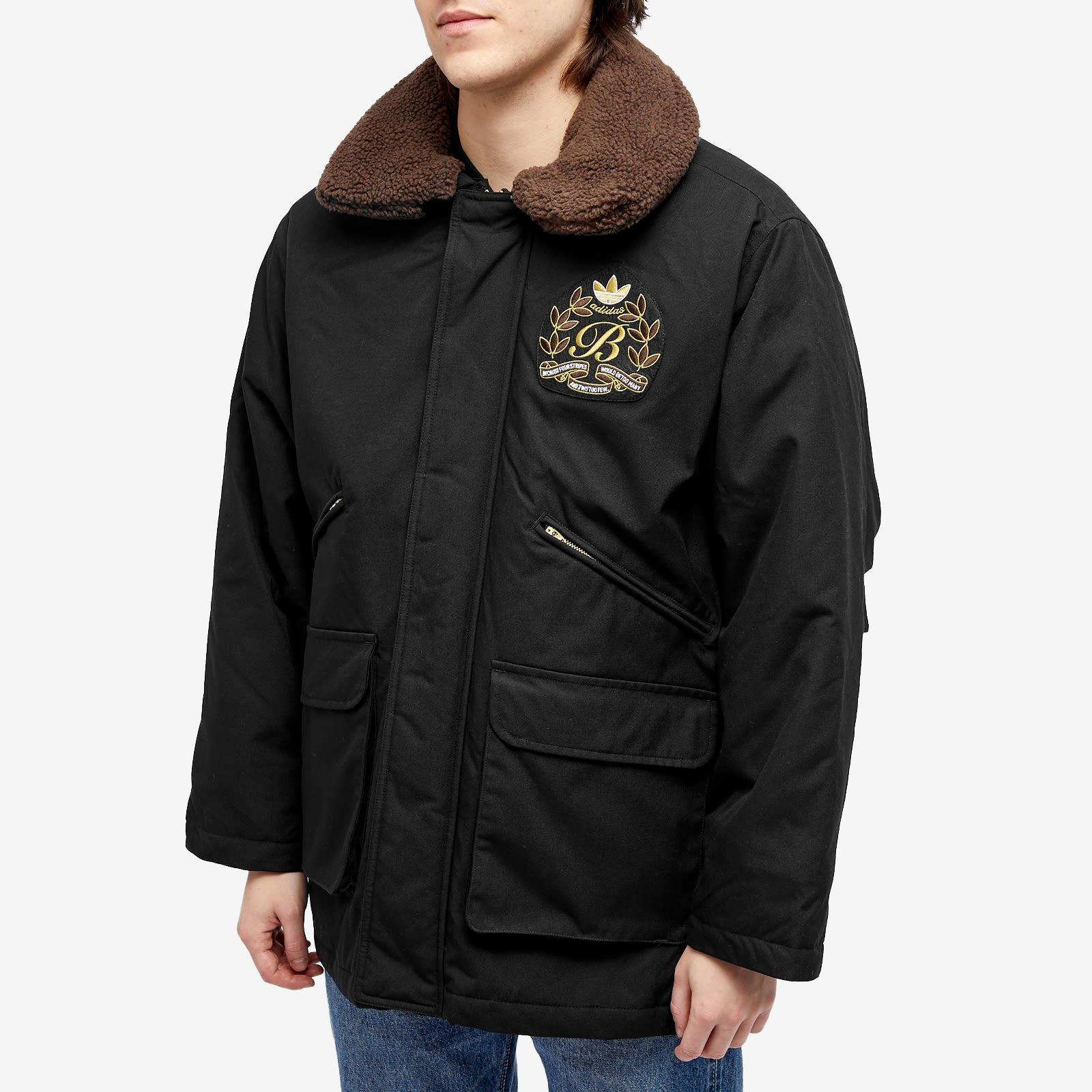 Adidas Men's x Blondey Chore Jacket Black/Brown Curated Menswear