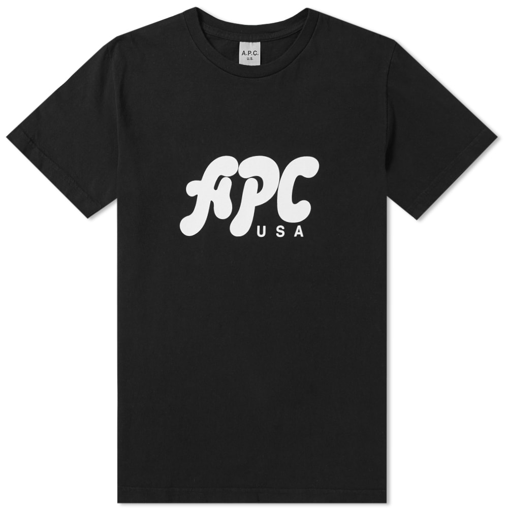 A.P.C. U.S. Marky Logo Tee Black | END. (Global)