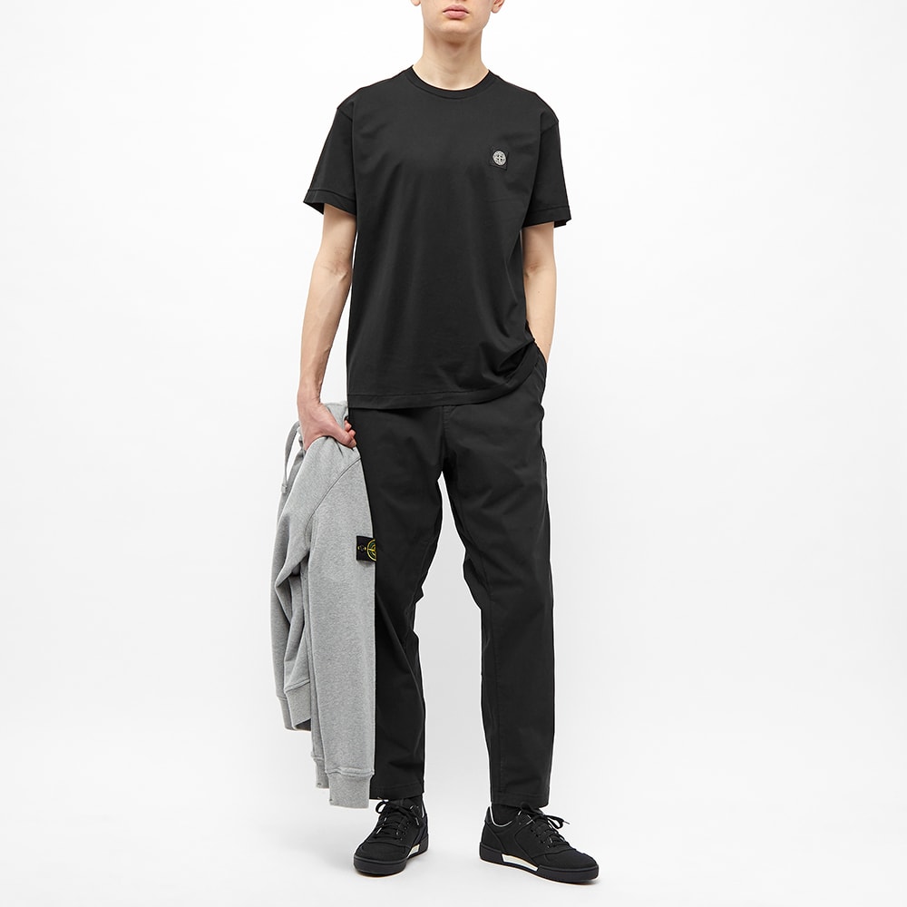 stone island garment dyed patch logo tee