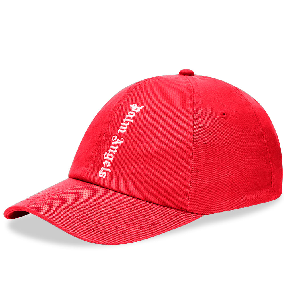 Palm Angels Vertical Logo Cap Red 