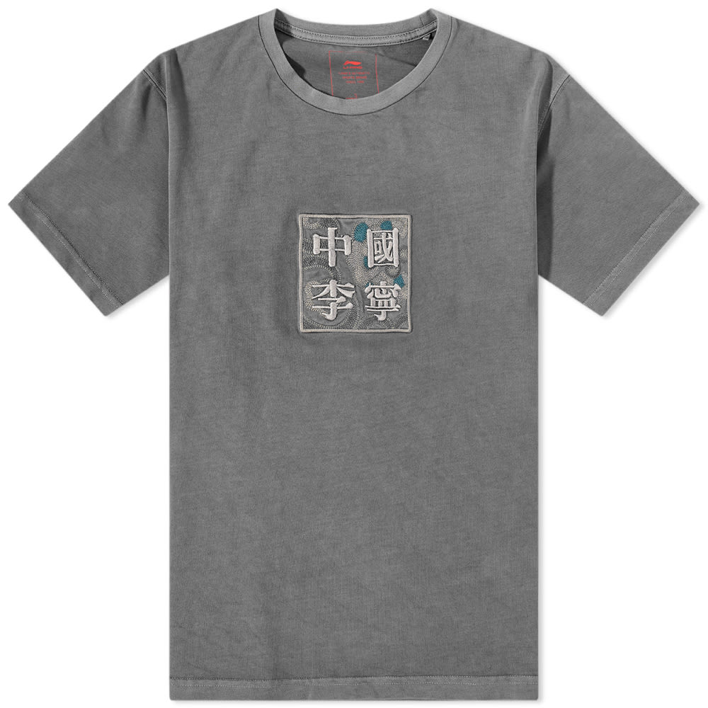 Li-Ning Garment Washed Tee Grey | END 