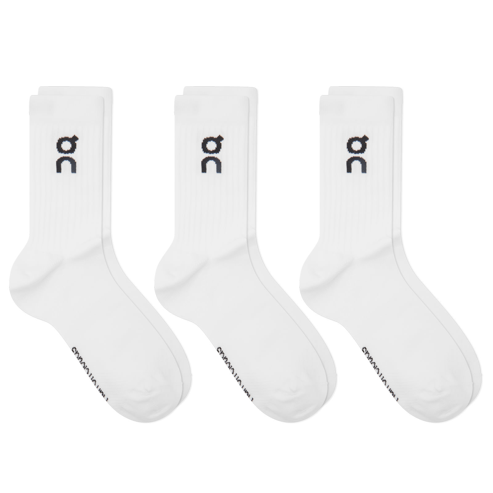 ON Men’s Logo Sock High 3P White