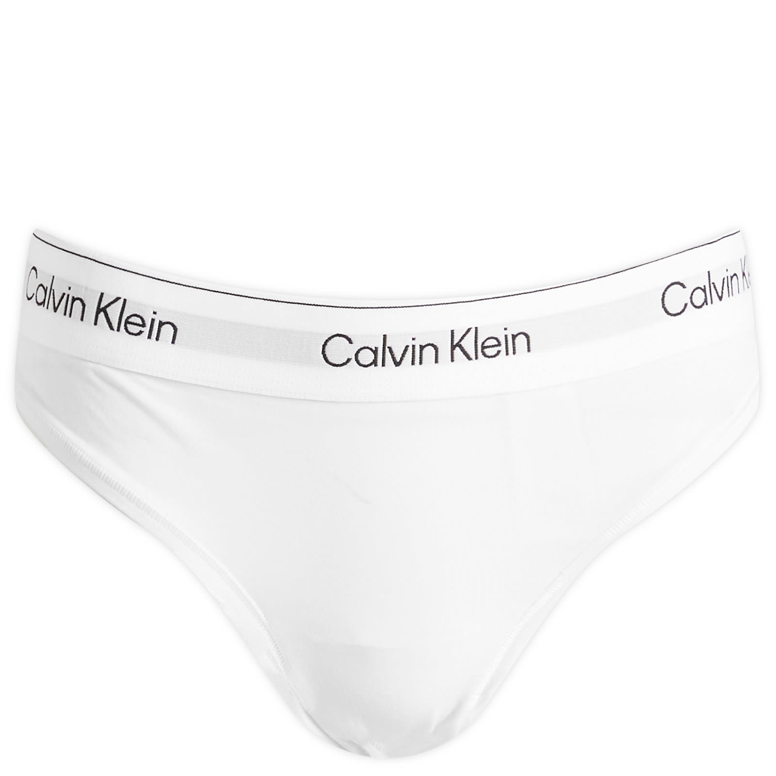 Calvin Klein Women's Icon Thong in White, Size Large