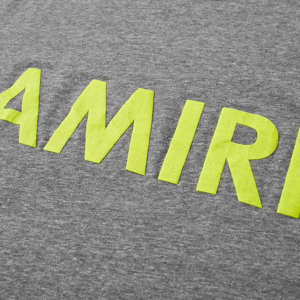 AMIRI Logo Tee Grey & Neon Yellow | END.