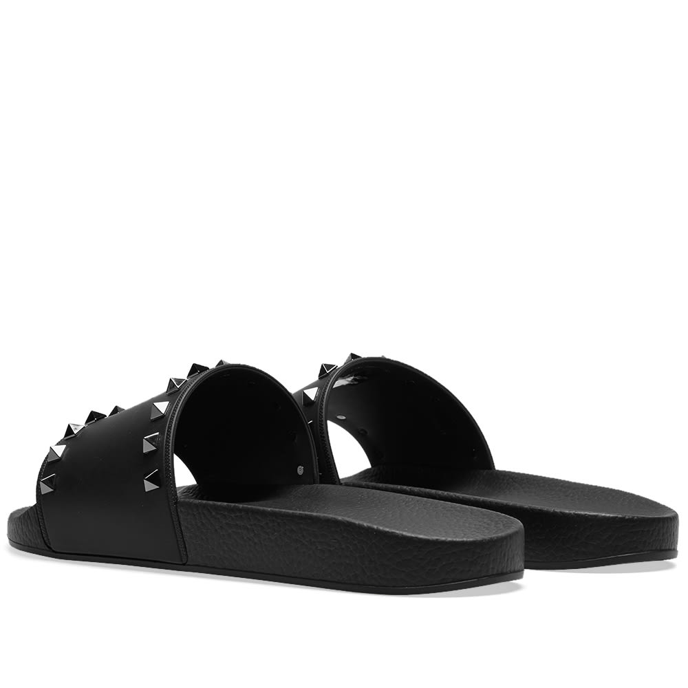 Valentino Rockstud Slide Sandal Black END.
