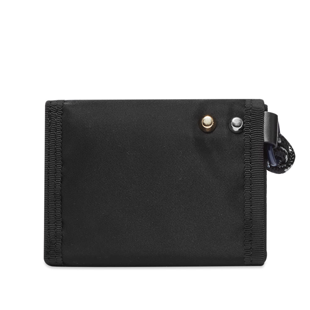 Porter Delight Wallet - Black Cowhide Leather & Nylon Tape Compact Wallet