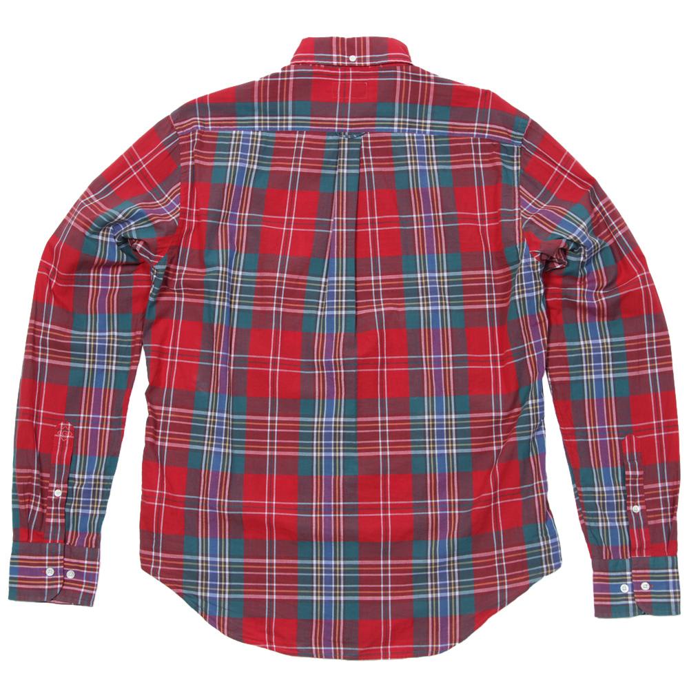 GANT Rugger Handloom Madras Tartan E-Z OBD Shirt Mars Red | END. (UK)