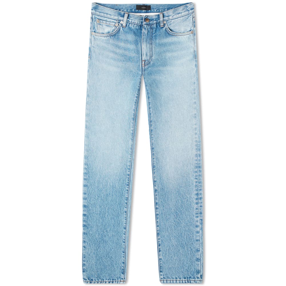 Blue washed jeans clearance