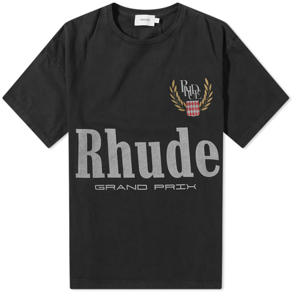 RHUDE Racing Crest ロゴ プリント コットン Tシャツ 限定品 RHUDE Racing Crest Logo-Print Cotton-Jersey T-Shirt for Men