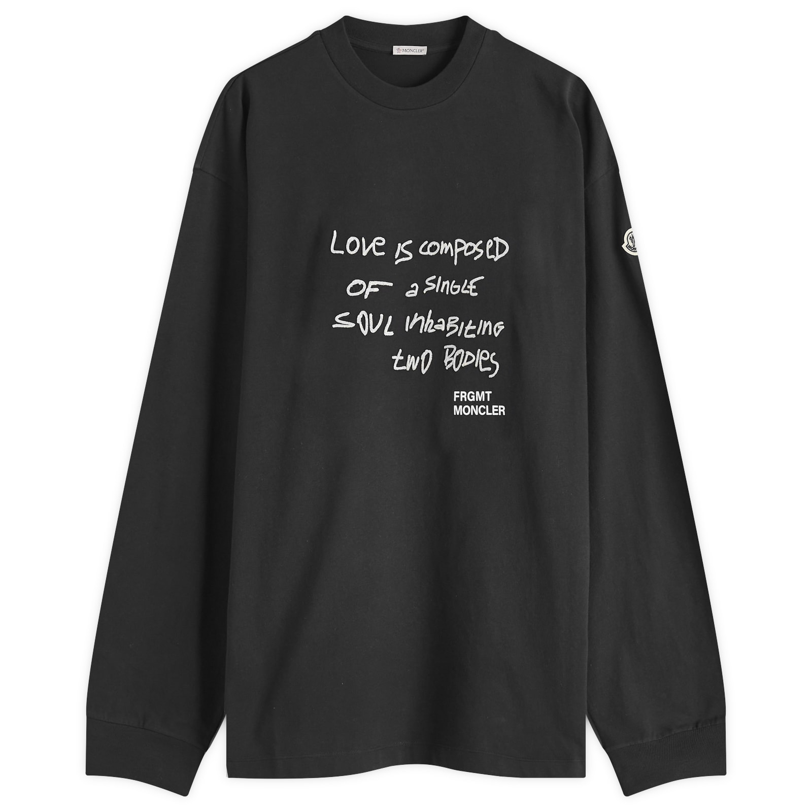 ♪直営店♪Moncler FRGMT 長袖 T-Shirt MONCLER GENIUS FRGMT 2025春夏 ロゴプリント入り 長袖Tシャツ