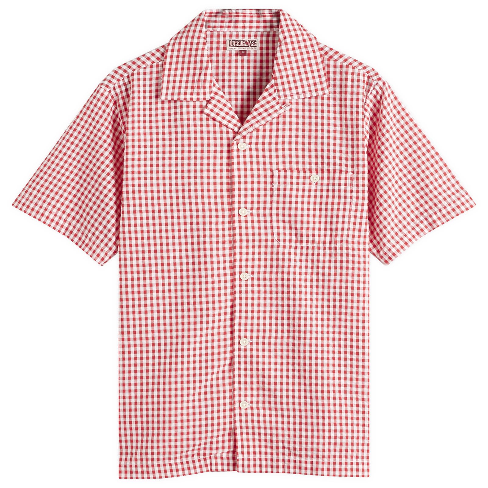 Dubbleware Men’s Quincy Seersucker Vacation Shirt Red