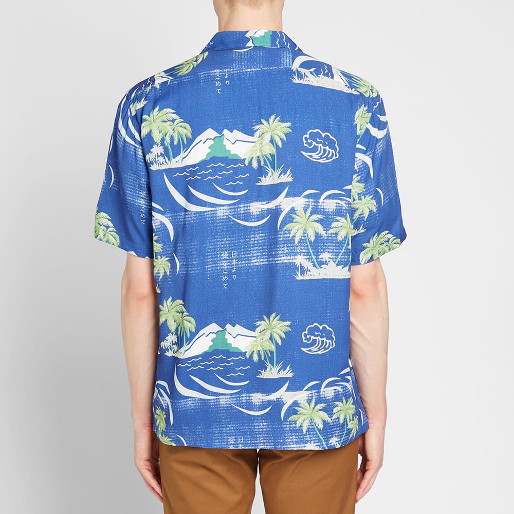 Edwin Short Sleeve Garage Shirt Blue Island Print END. (US)