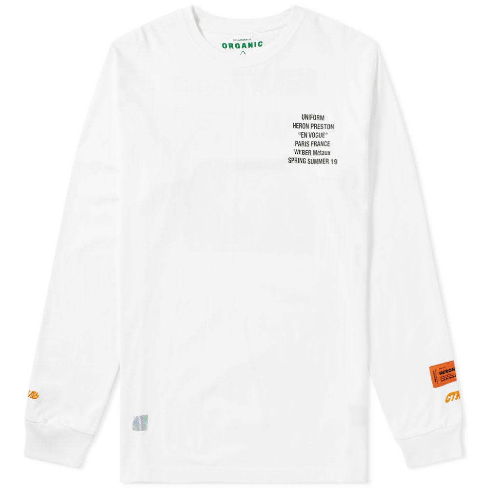 Heron preston white long sleeve clearance