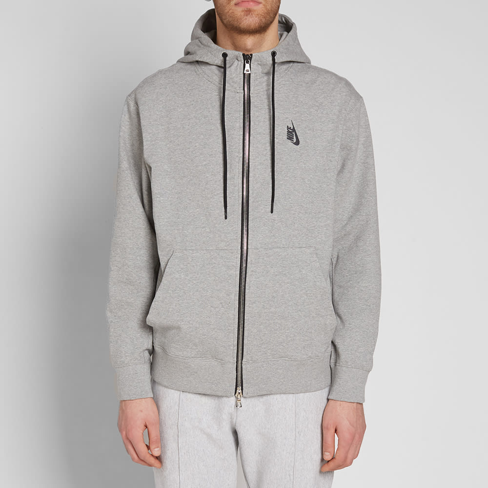 Nike Full Zip Hoody Dark Grey Heather & Black | END. (US)