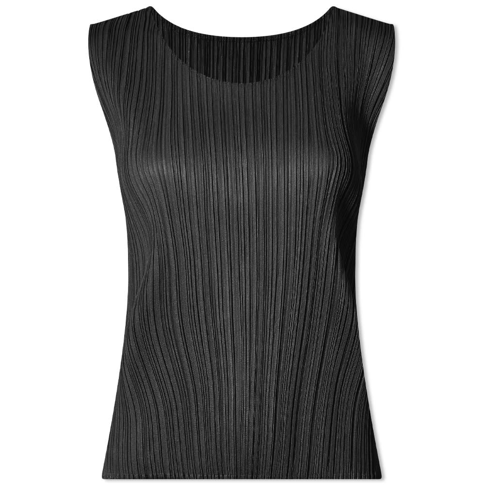 Pleats Please Issey Miyake Pleats Sleeveless Top Black | END. (US)