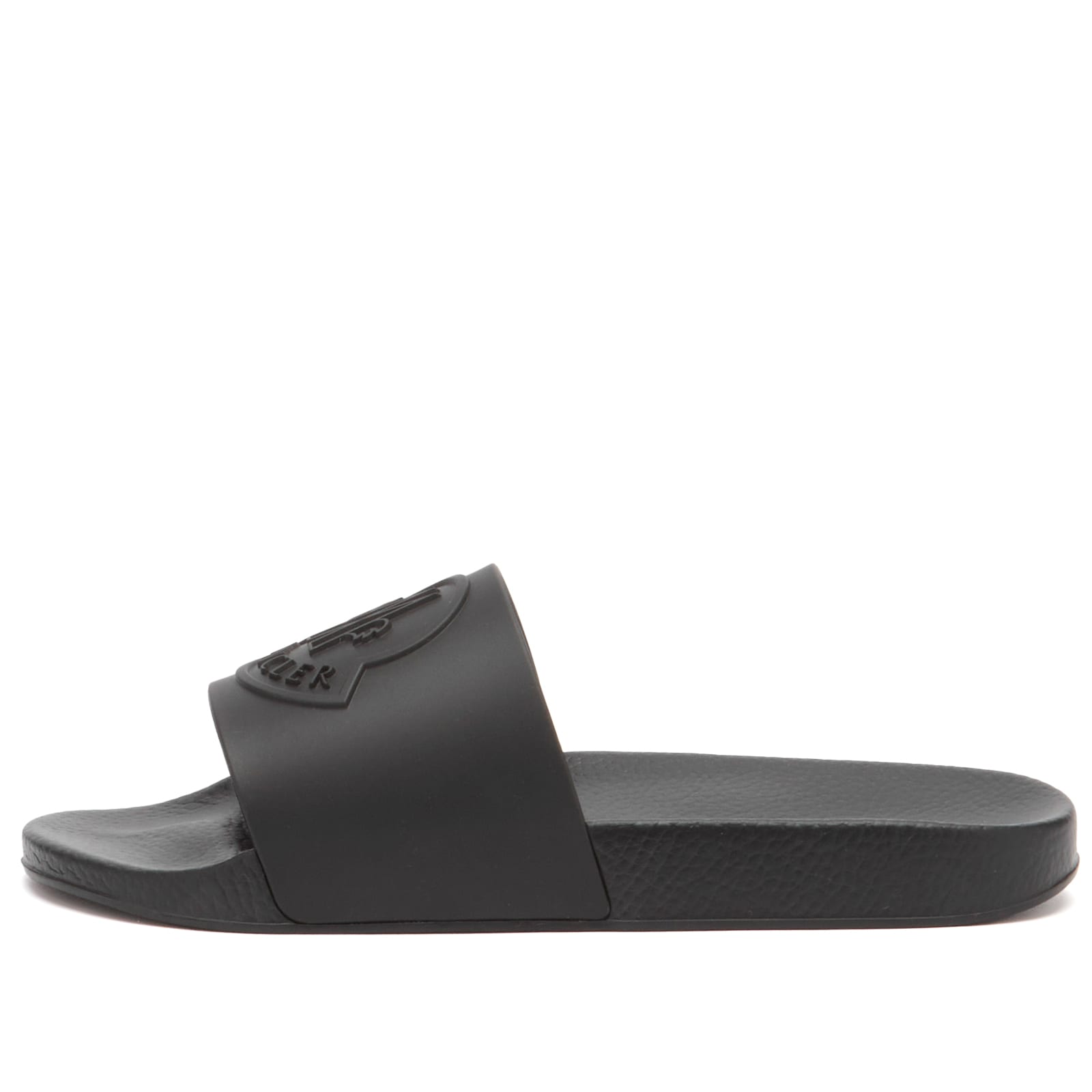 MONCLER｜SLIPPERS (4C00020 M2999 999) Moncler Rubber Basile Slides Shoes Black | END. (US)