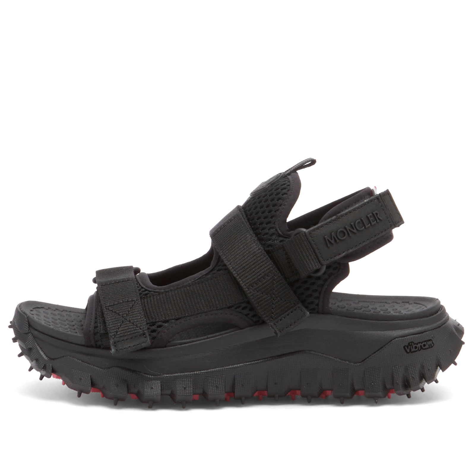 Moncler Women's Black Trailgrip Vela Sandals