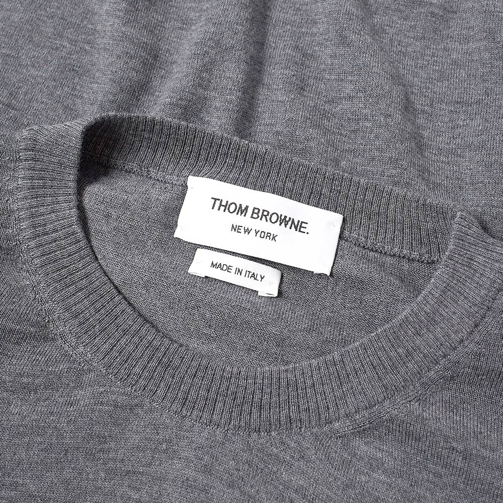 Thom Browne Classic Merino Crew Knit Medium Grey | END.