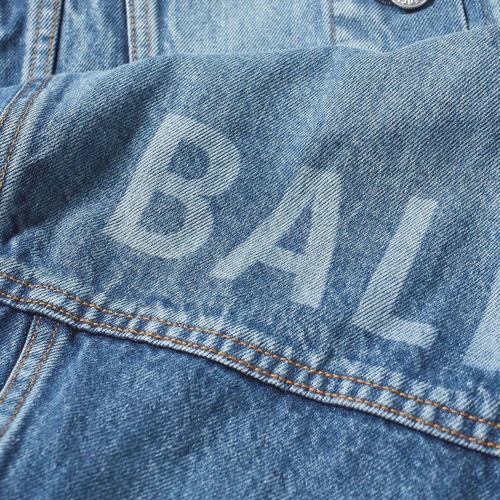 Balenciaga back logo denim jacket clearance