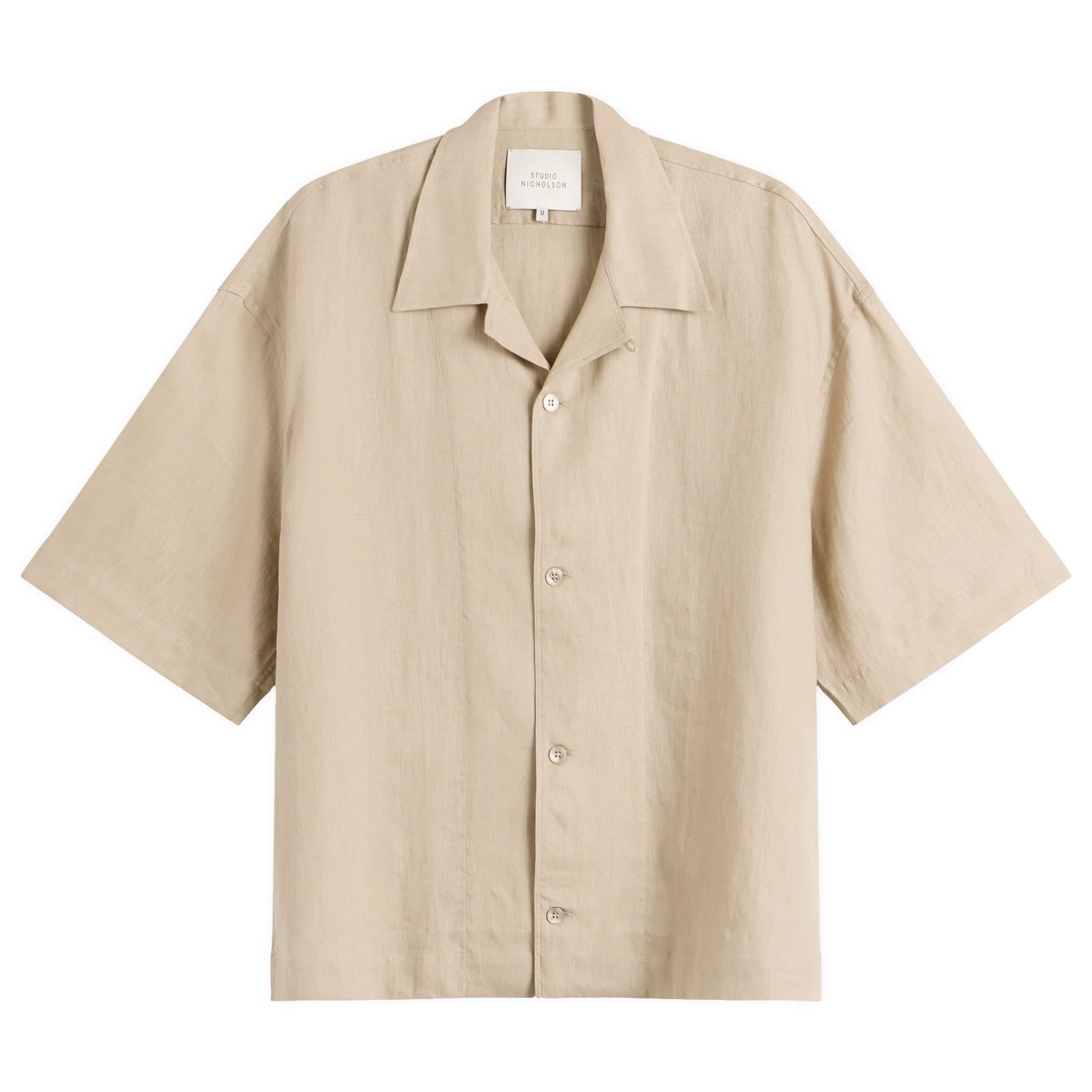Studio Nicholson Men’s Oryn Short Sleeve Shirt Sand