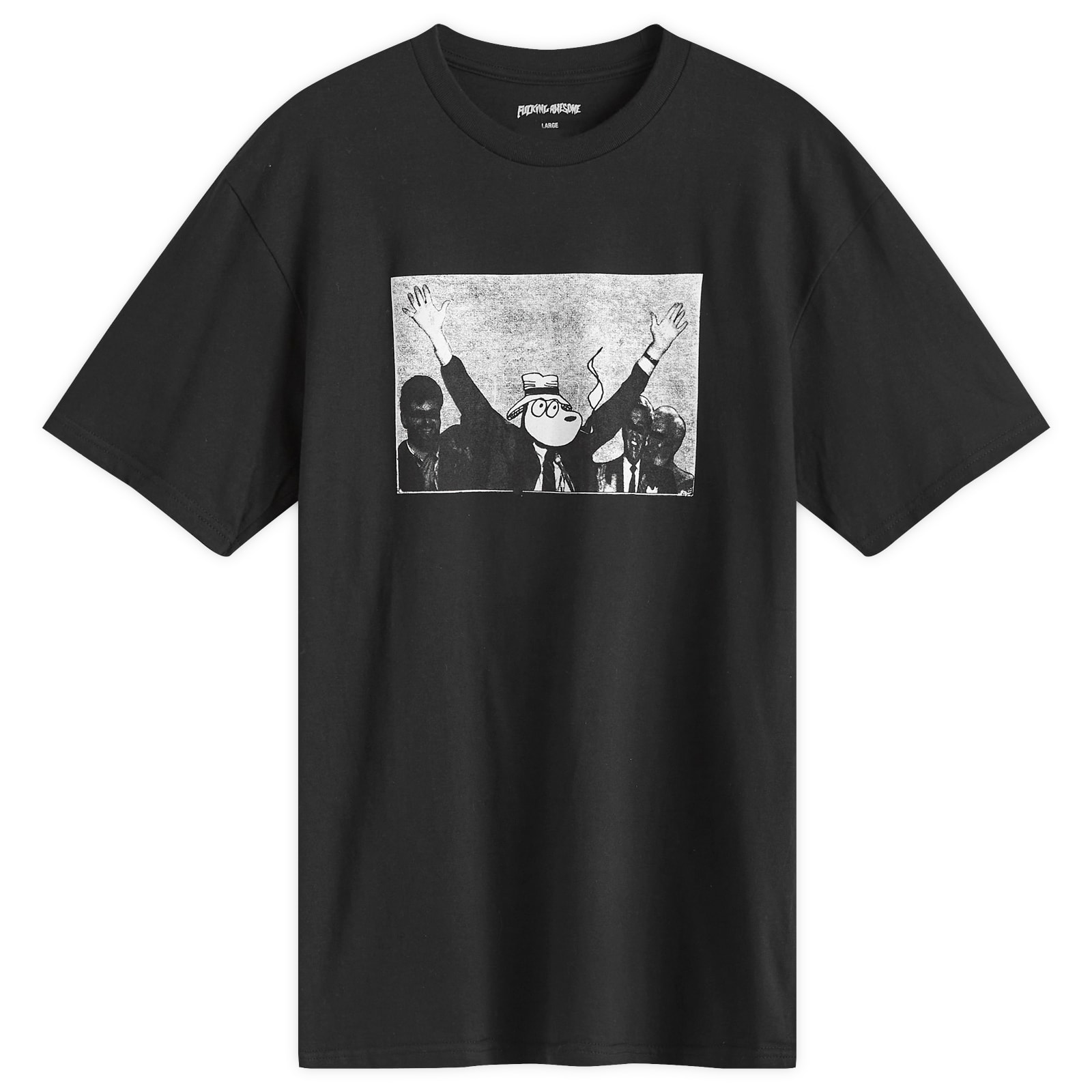 【FUCKING AWESOME】NOBODY FOR PRESIDENT TEE BLACK Fucking Awesome Nobody for President T-Shirt Black | END. (CA)