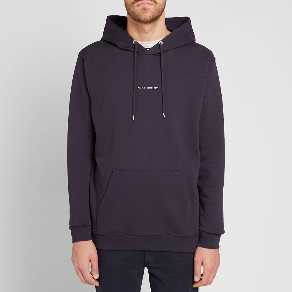 NN07 Barrow Logo Hoody Navy | END.