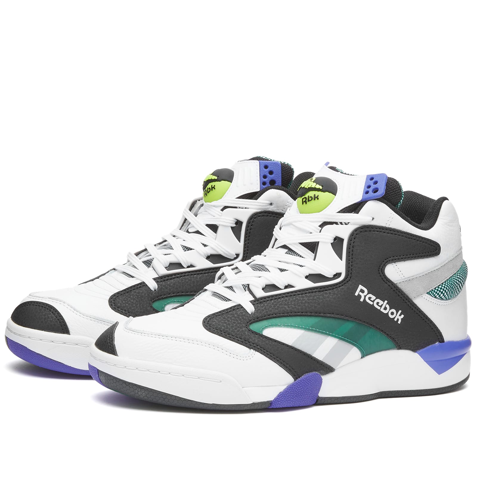 Reebok Shaq Victory Pump White, Core Black & Dark Green | END.